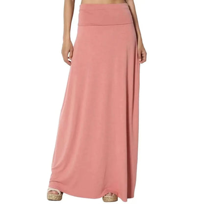 Lillian | Women's High Waist A-Line Maxi Skirt