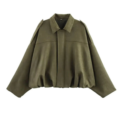 Denise | Women's Bat Sleeve Zip-Up Jacket Casual Outerwear