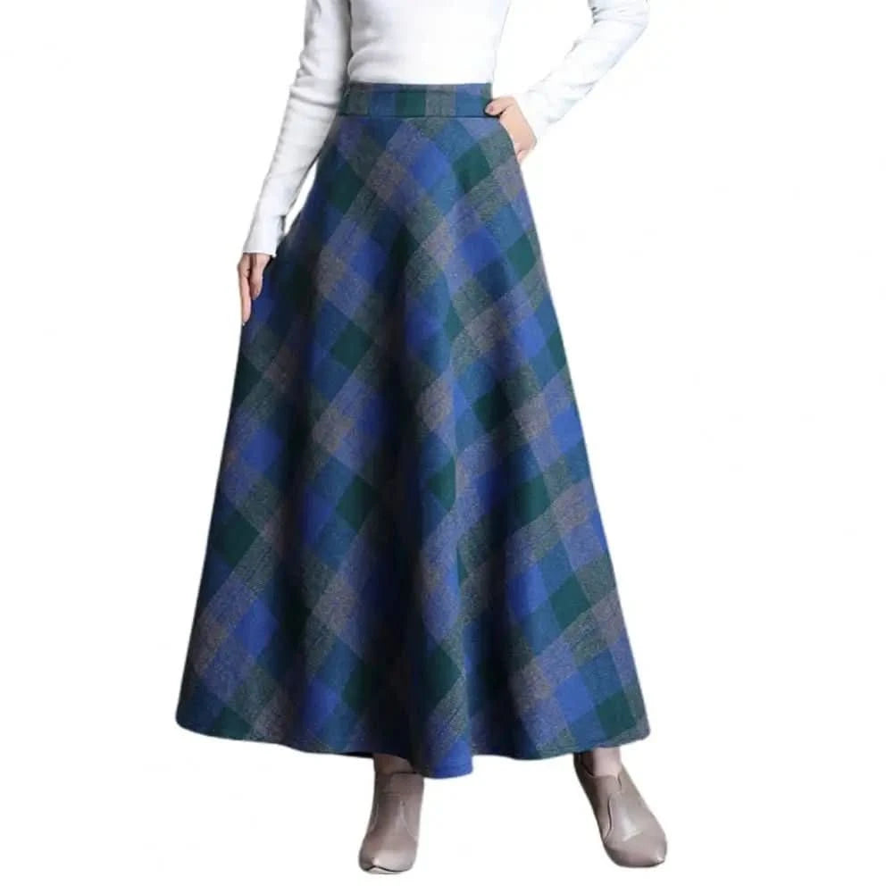 Katelyn | Women's Plaid High-Waisted Winter Skirt