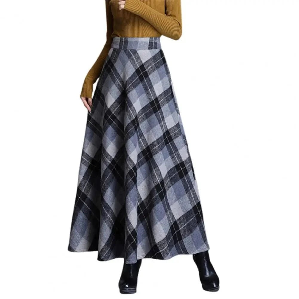 Katelyn | Women's Plaid High-Waisted Winter Skirt
