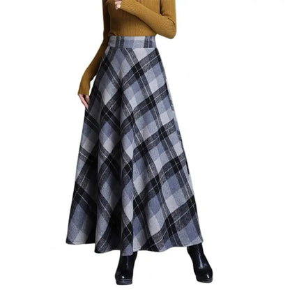 Katelyn | Women's Plaid High-Waisted Winter Skirt