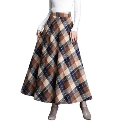 Katelyn | Women's Plaid High-Waisted Winter Skirt