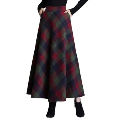 Katelyn | Women's Plaid High-Waisted Winter Skirt
