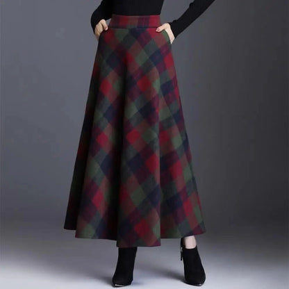 Katelyn | Women's Plaid High-Waisted Winter Skirt