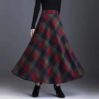 Katelyn | Women's Plaid High-Waisted Winter Skirt