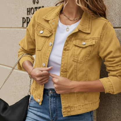 Claire | Women's Plaid Trim Lightweight Jacket