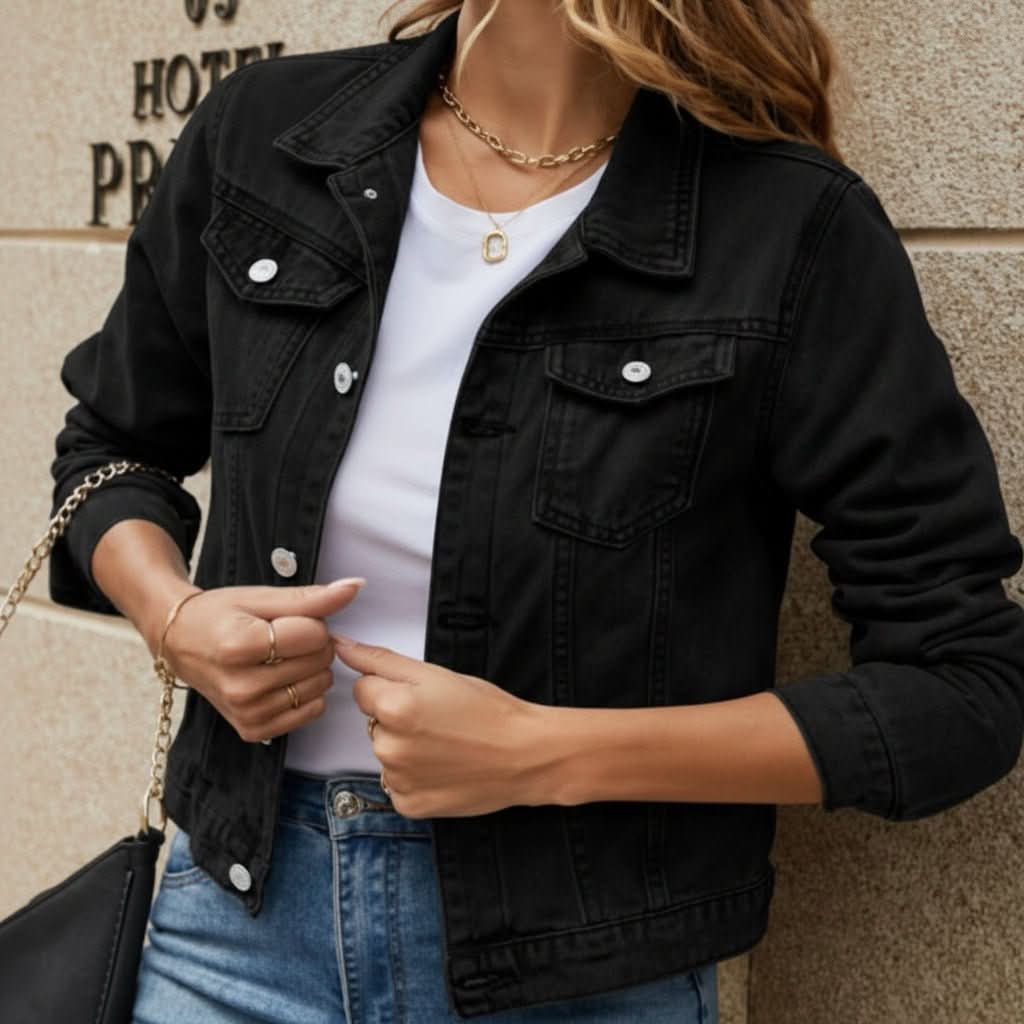 Claire | Women's Plaid Trim Lightweight Jacket