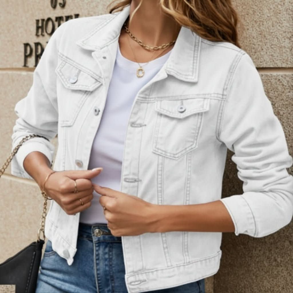 Claire | Women's Plaid Trim Lightweight Jacket