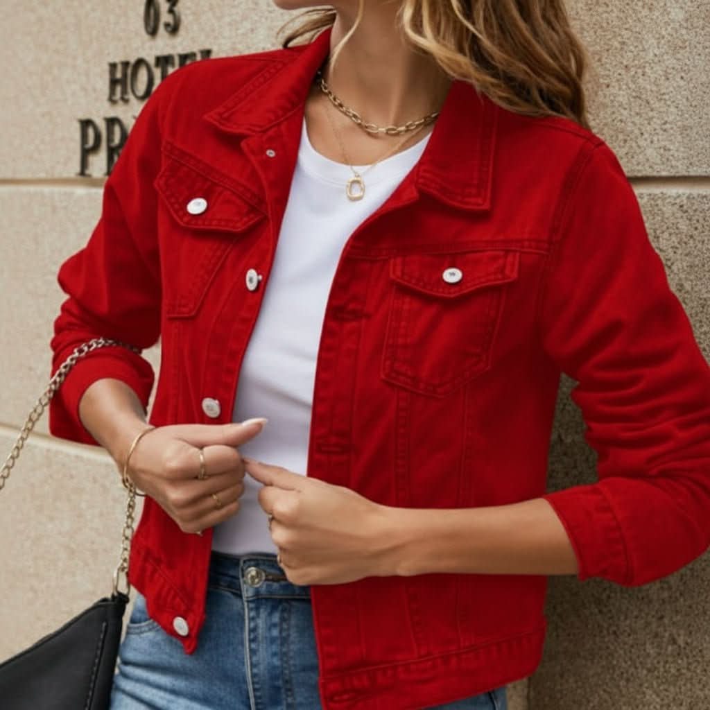 Claire | Women's Plaid Trim Lightweight Jacket
