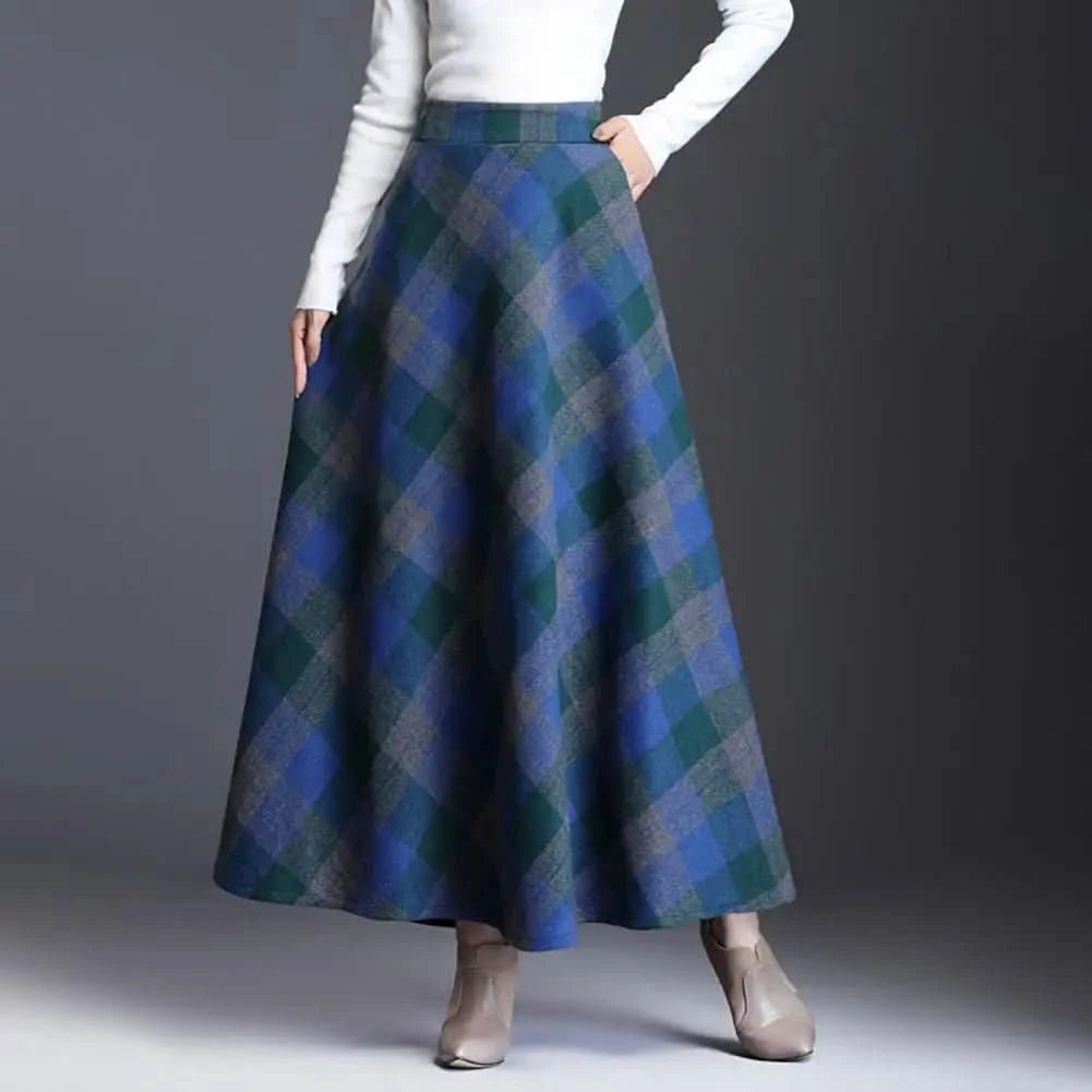 Katelyn | Women's Plaid High-Waisted Winter Skirt