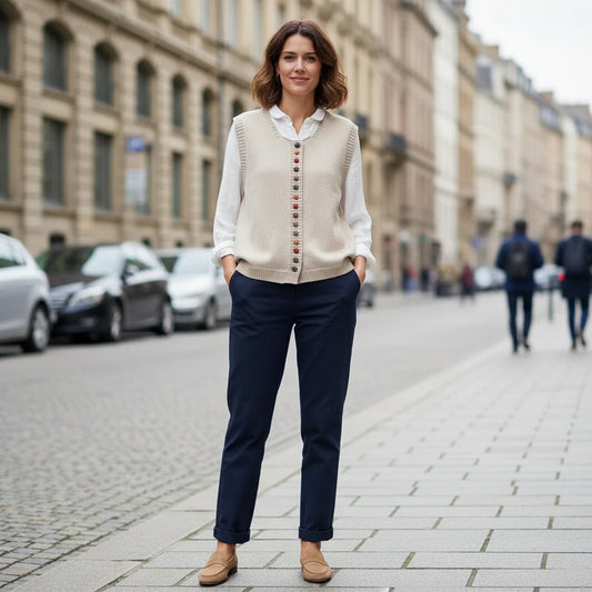 Jodi | Women's Relaxed Fit Button Detail Cardigan