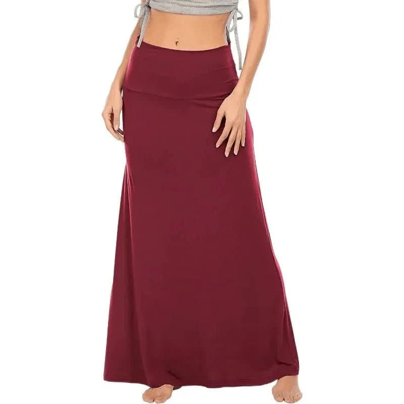 Lillian | Women's High Waist A-Line Maxi Skirt