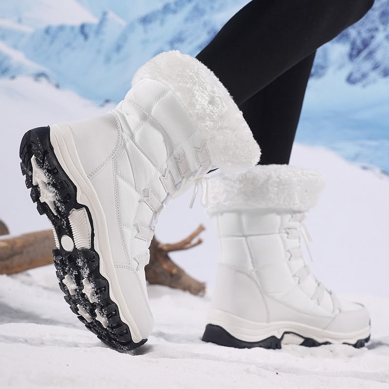 Eliana | Botas de invierno para nieve con puños de pelo sintético para mujer