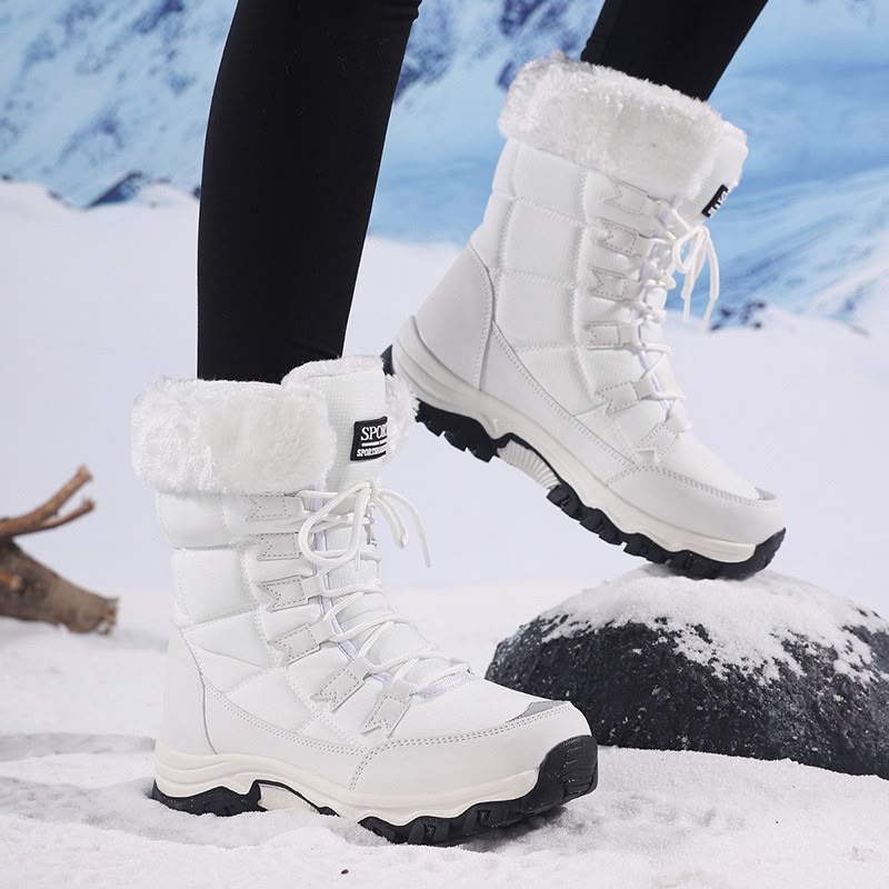 Eliana | Botas de invierno para nieve con puños de pelo sintético para mujer
