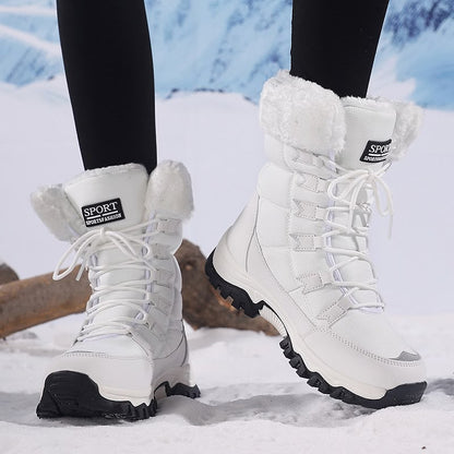 Eliana | Botas de invierno para nieve con puños de pelo sintético para mujer