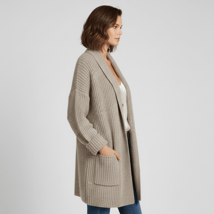 Emely | Strickjacke für Damen mit langen Ärmeln und offener Vorderseite