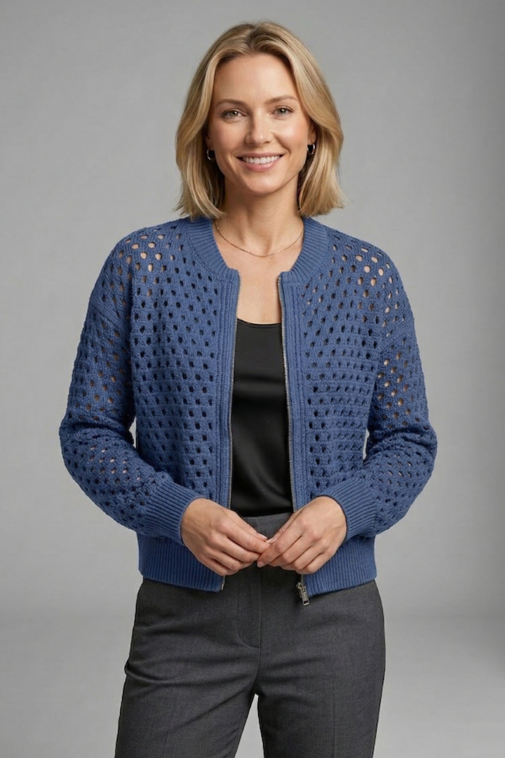 Tia | Women's Cut-Out Knit Cardigan Layer