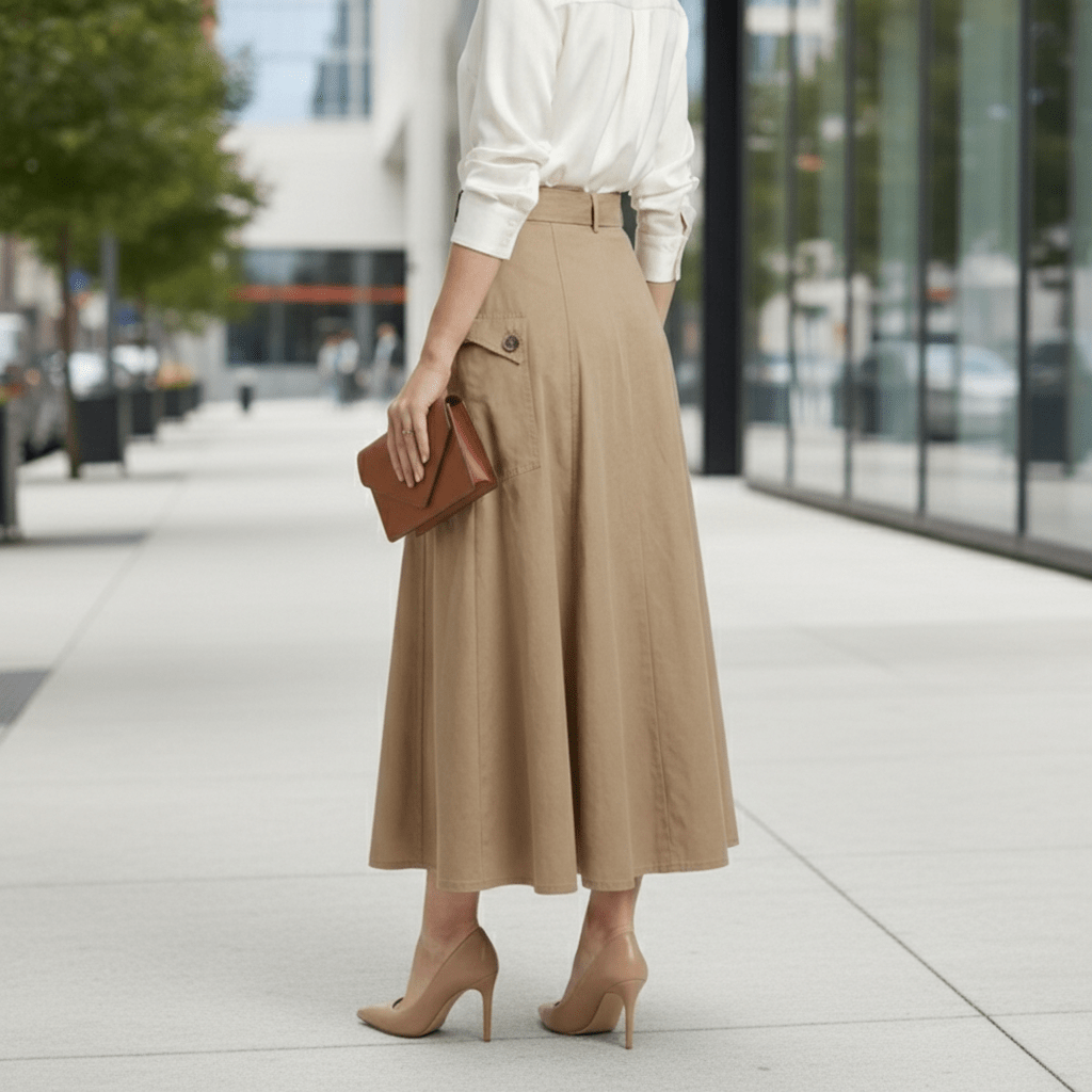 Easy Outfit High Slit Skirt