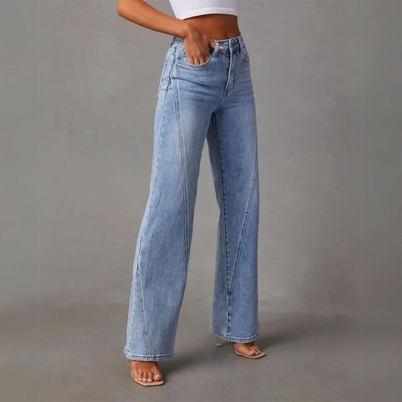 Lizbeth | Women's High-Waist Wide-Leg Denim Jeans
