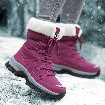 Eliana | Botas de invierno para nieve con puños de pelo sintético para mujer