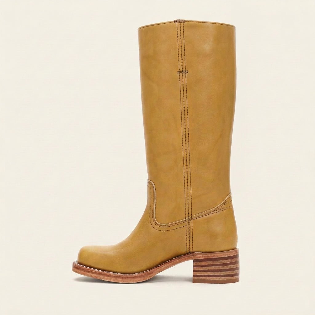Shelbi | Damen-Winterstiefel aus Leder, mittelhoch