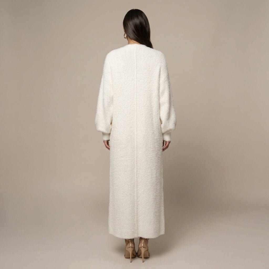 Norah | Damen-Maxicardigan aus Kunstpelz für den Winter