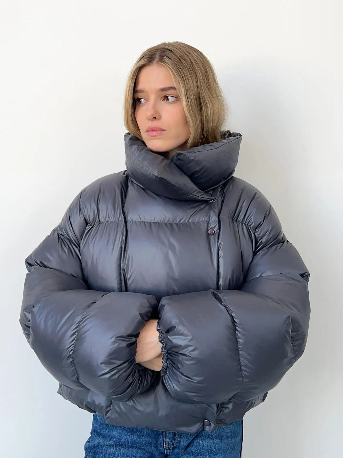 Itzel | Chaqueta acolchada extragrande con capucha para mujer para invierno