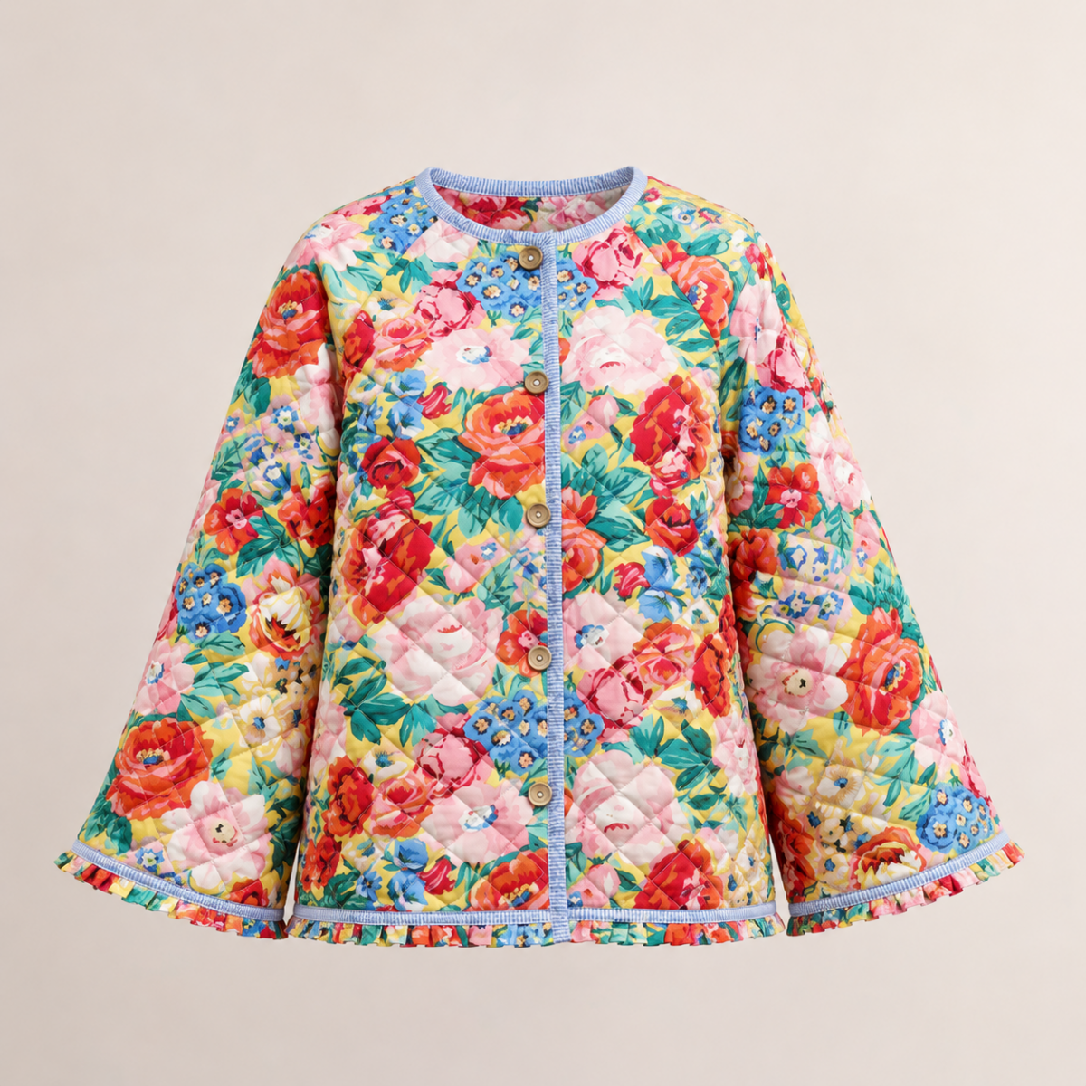 Kelli | Women's Floral Print Oversized Winter Jacket