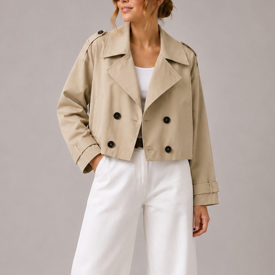 Athena | Women's Cropped Double-Breasted Jacket