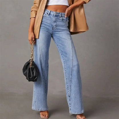 Lizbeth | Women's High-Waist Wide-Leg Denim Jeans