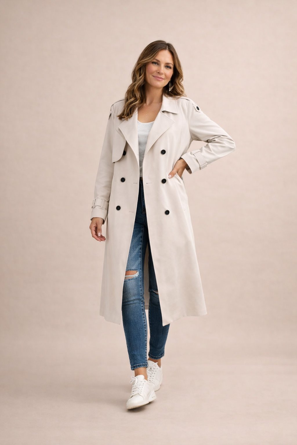 Charlene | Women's Belted Parka Coat for Workdays