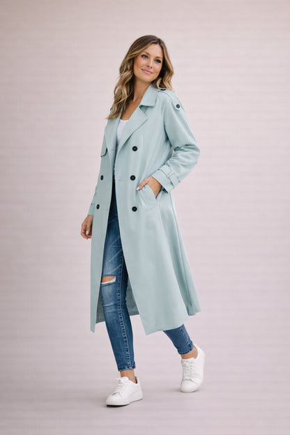 Charlene | Women's Belted Parka Coat for Workdays