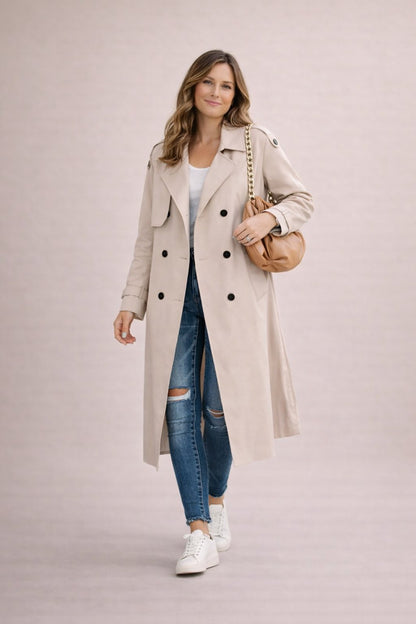 Charlene | Women's Belted Parka Coat for Workdays