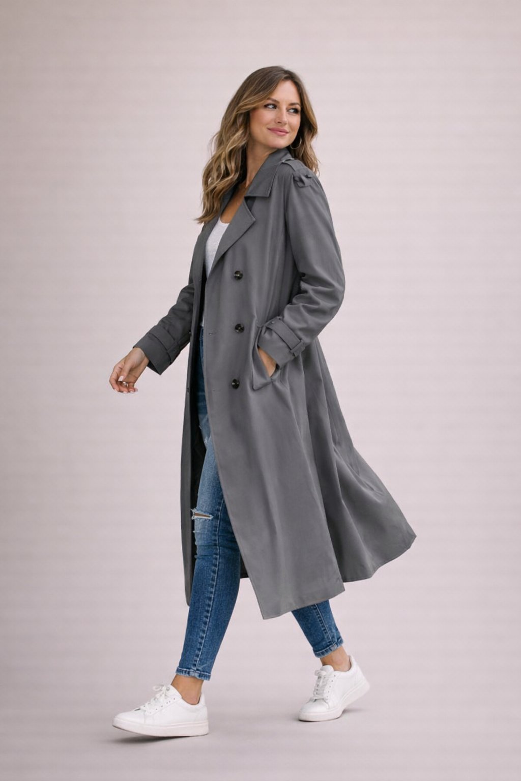 Charlene | Women's Belted Parka Coat for Workdays