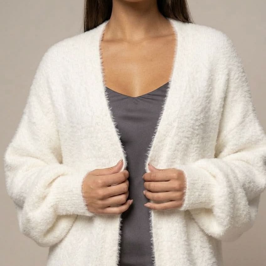 Norah | Damen-Maxicardigan aus Kunstpelz für den Winter