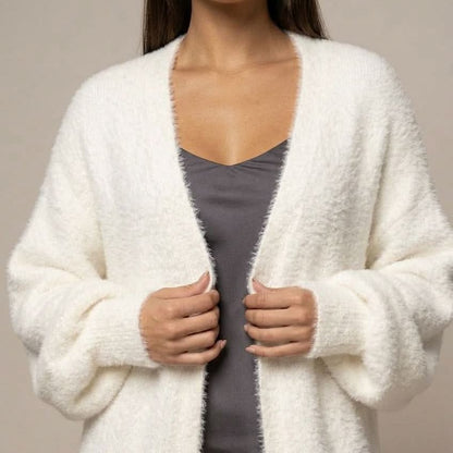 Norah | Damen-Maxicardigan aus Kunstpelz für den Winter