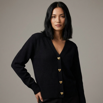 Kaley | Women's V-Neck Button Knit Cardigan