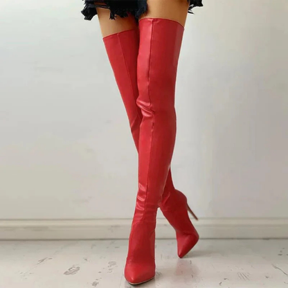 Hallie | Damen-Stiletto-Stiefel über dem Knie