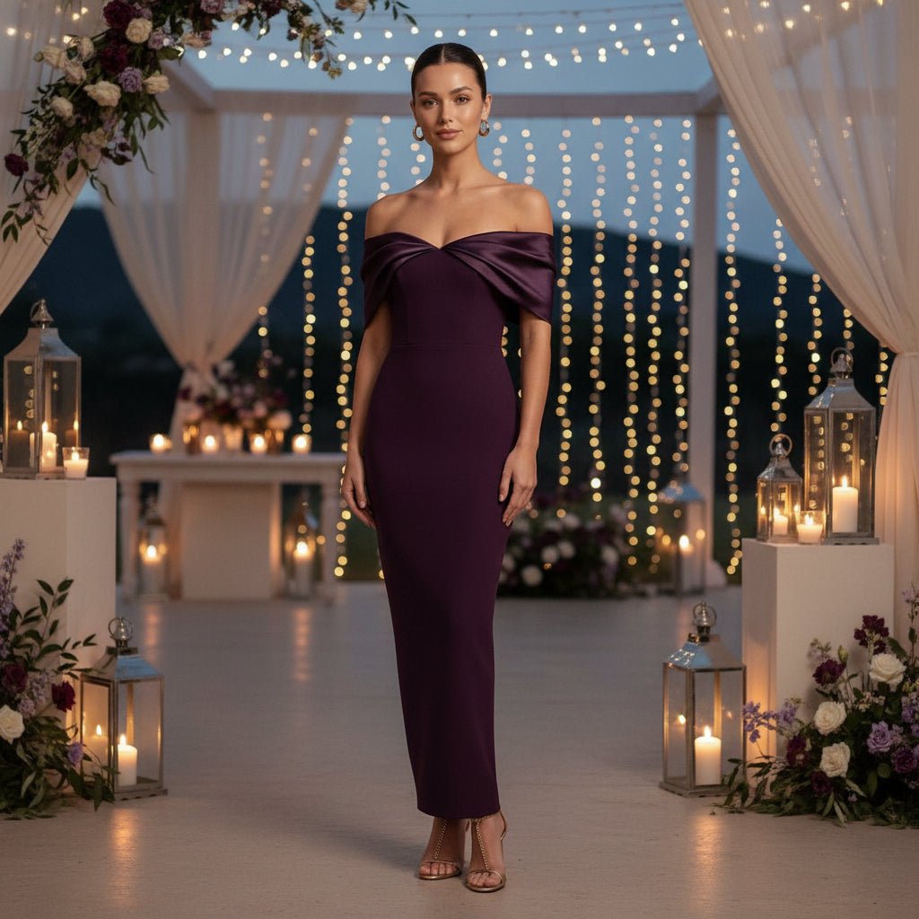 Rylee | Vestido de noche de mujer con hombros descubiertos