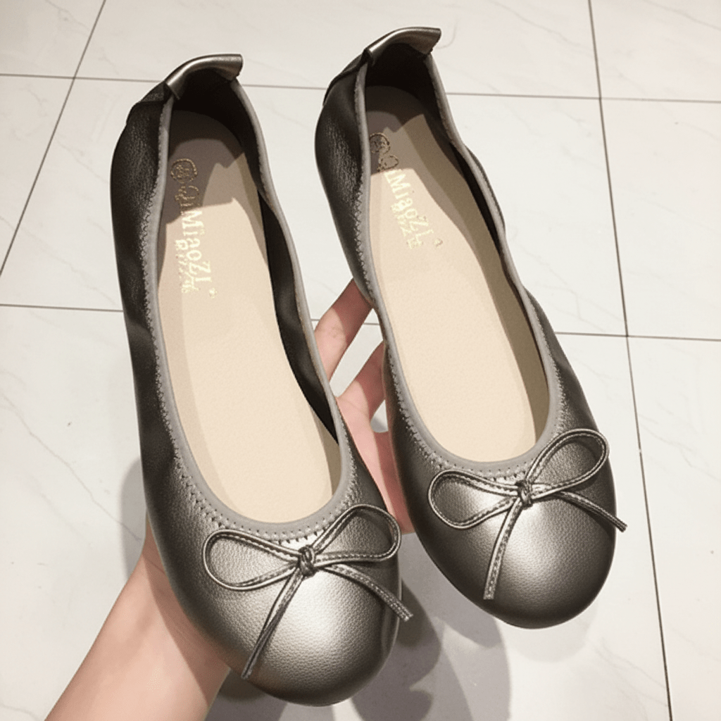 Nika | Women's Ballet Flats with Bow Detail