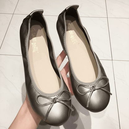 Nika | Women's Ballet Flats with Bow Detail