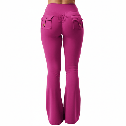 Courtney | Women's High Stretch Wide Leg Yoga Trousers with Pockets