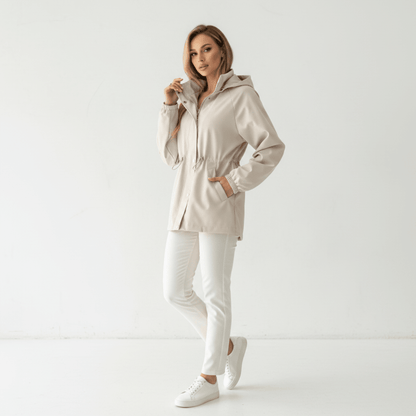 Breanna | Women's Long Hooded Softshell Jacket
