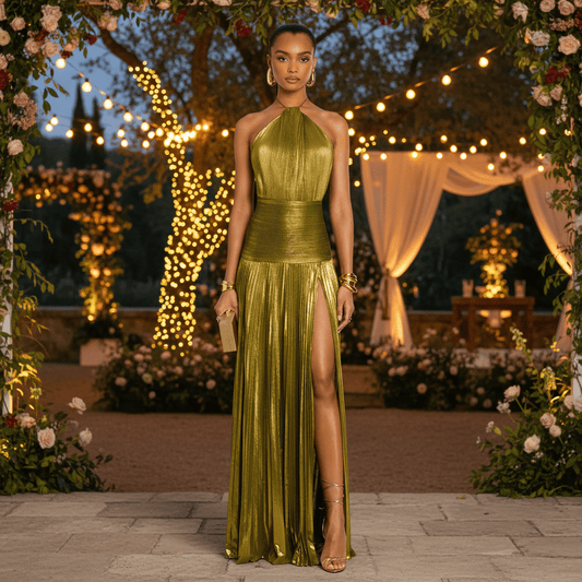 Sonia | Women's Pleated Maxi Evening Dress
