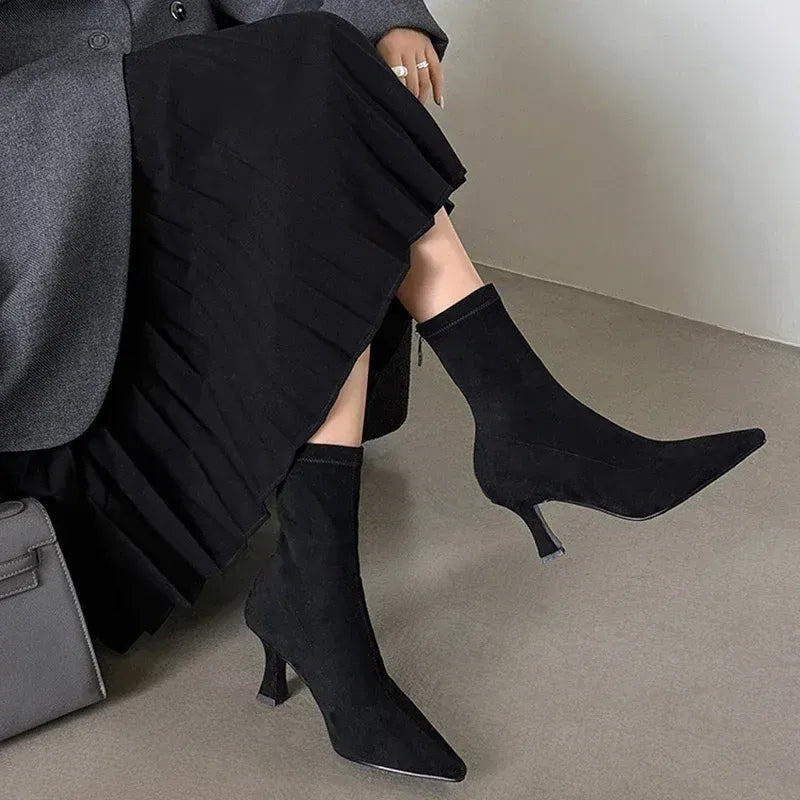Tayler | Botines de tacón de aguja y punta afilada para mujer