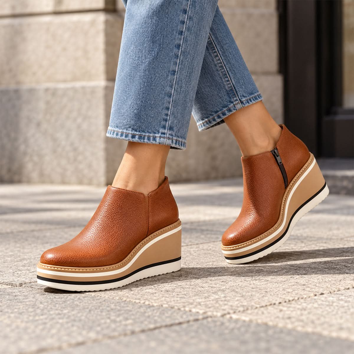 Jazlyn | Women's Platform Side-Zip Ankle Boots