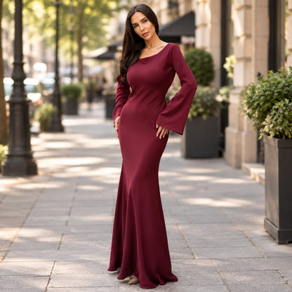 Hilda | Women's Long-Sleeve Formal Maxi Dress