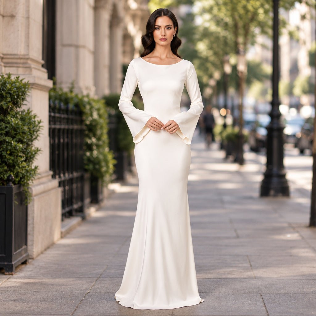 Hilda | Women's Long-Sleeve Formal Maxi Dress