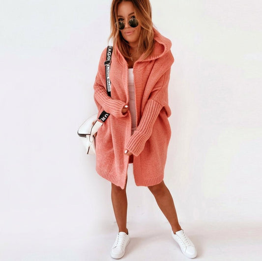 Monika | Oversize-Strickjacke mit Kapuze für Damen