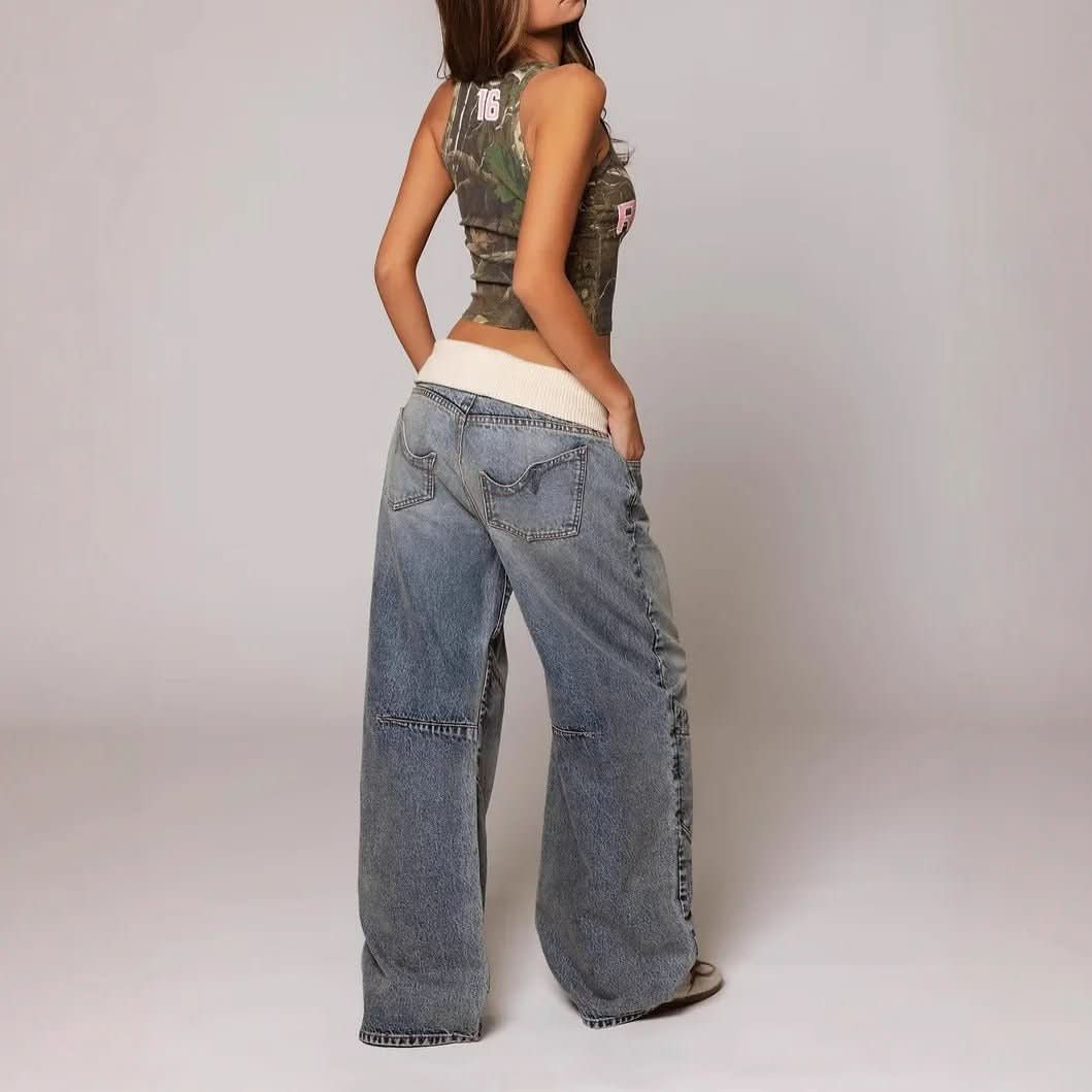 Aaliyah | Women's Baggy Wide-Leg Washed Trousers